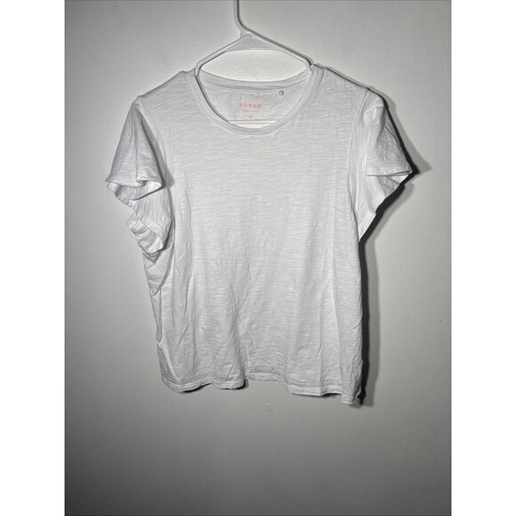 Boden Womens White Boat Neck Cap Sleeve White Pullover Knit Top  Sz M - Picture 1 of 10
